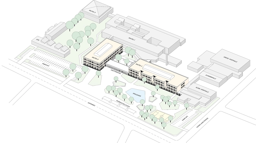Erweiterung des Georg-Büchner-Gymnasiums - Skizze Gesamtübersicht
