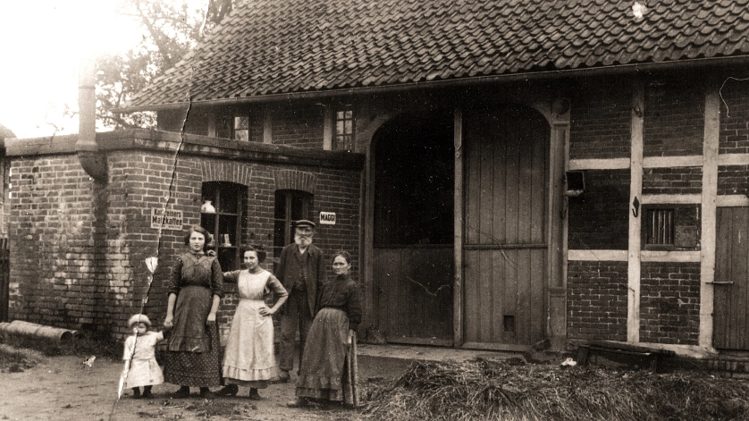 Kolonialwarenladen in Almhorst im Jahr 1915