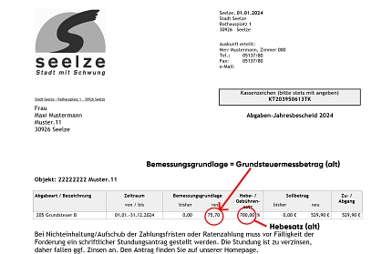 Beispiel Grundsteuer_alt&nbsp;&copy;&nbsp;Stadt Seelze
