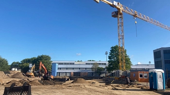 Erweiterung des Georg-Büchner-Gymnasiums - 
Foto der Baugrube