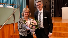 Gleichstellungsbeauftragte Gabriela Giesche und Bürgermeister Alexander Masthoff