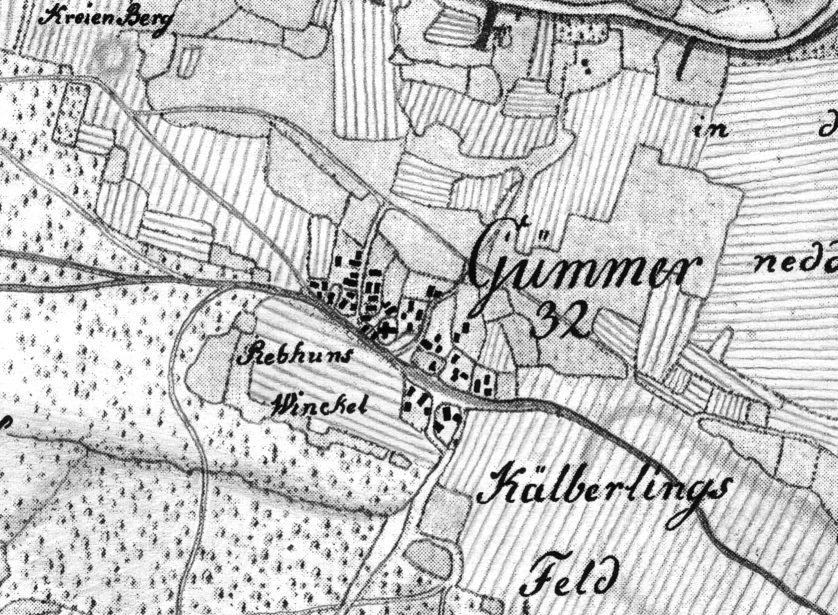 Karte von Gümmer 1781
