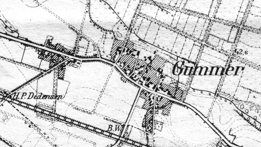 Karte von Gümmer 1898
