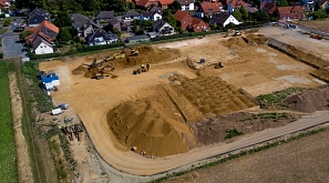Baufeld Grundschule Harenberg von oben