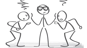 Zwei Streithähne werden beruhigt