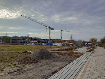 Neubau Grundschule Seelze Süd 31.01.2024 - Blick von An den Grachten