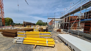 Neubau Grundschule Seelze Süd - Bilder von der Baustelle 21 - 24.08.2023 - diverse Bauelemente