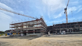 Neubau GS + Kita in Harenberg - Bilder von der Baustelle 14 - 24.08.2023 - Beide Cluster.